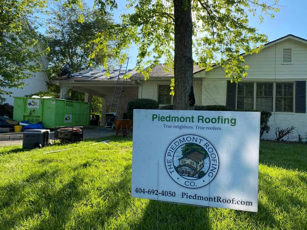 Roofing services by The Piedmont Roofing Co.